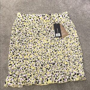 Floral Print Yellow Skirt